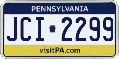 PA license plate JCI2299