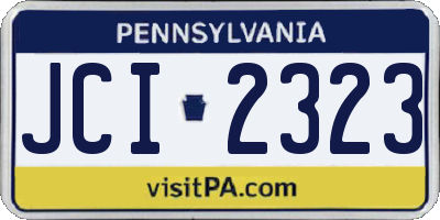 PA license plate JCI2323