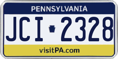 PA license plate JCI2328