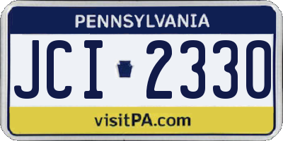 PA license plate JCI2330