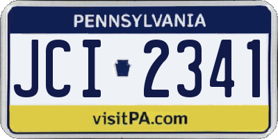 PA license plate JCI2341