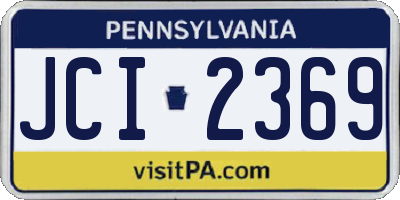 PA license plate JCI2369