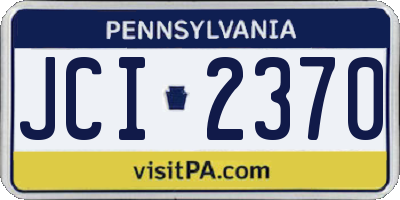 PA license plate JCI2370