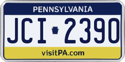 PA license plate JCI2390