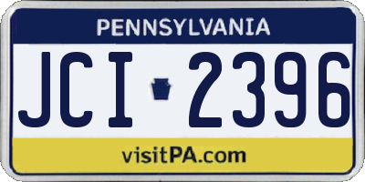 PA license plate JCI2396