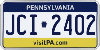 PA license plate JCI2402