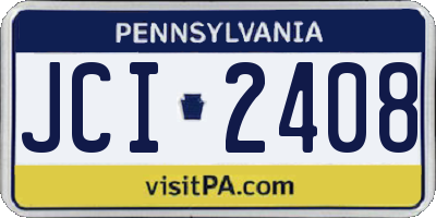 PA license plate JCI2408