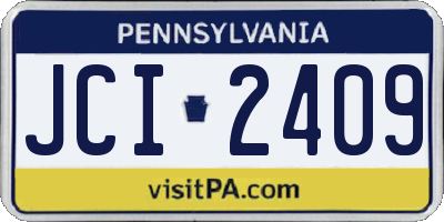 PA license plate JCI2409