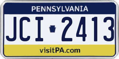 PA license plate JCI2413