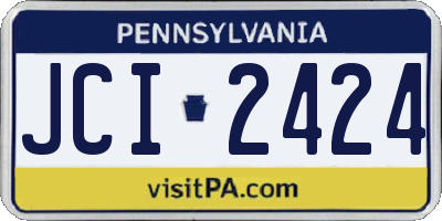 PA license plate JCI2424