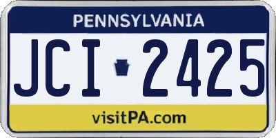 PA license plate JCI2425