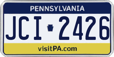 PA license plate JCI2426