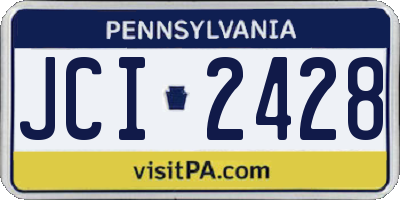 PA license plate JCI2428