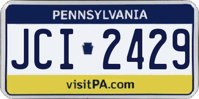 PA license plate JCI2429