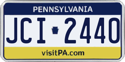 PA license plate JCI2440