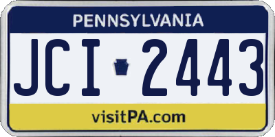 PA license plate JCI2443