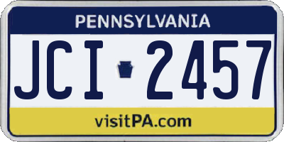 PA license plate JCI2457