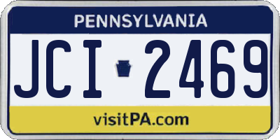 PA license plate JCI2469