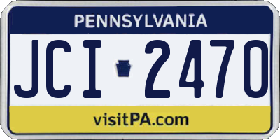 PA license plate JCI2470
