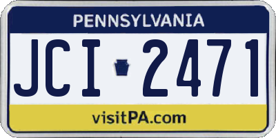 PA license plate JCI2471