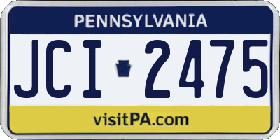 PA license plate JCI2475