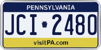 PA license plate JCI2480