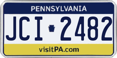 PA license plate JCI2482
