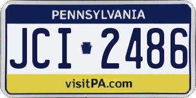 PA license plate JCI2486