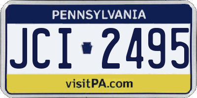 PA license plate JCI2495