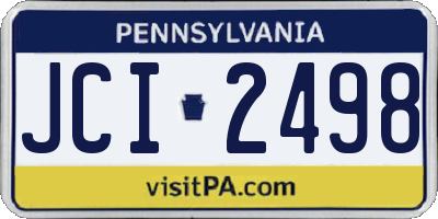 PA license plate JCI2498