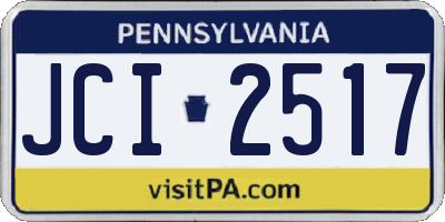 PA license plate JCI2517
