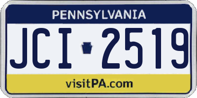 PA license plate JCI2519