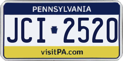PA license plate JCI2520