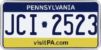 PA license plate JCI2523