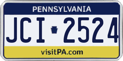PA license plate JCI2524