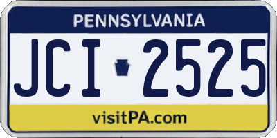 PA license plate JCI2525