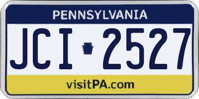 PA license plate JCI2527