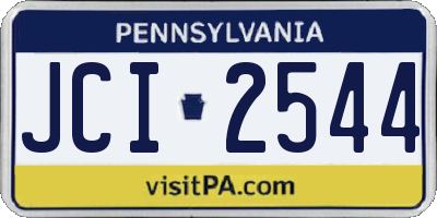 PA license plate JCI2544