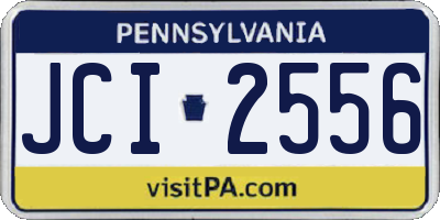PA license plate JCI2556