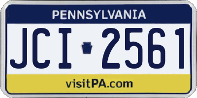 PA license plate JCI2561
