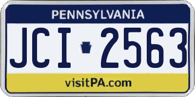 PA license plate JCI2563