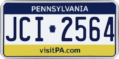 PA license plate JCI2564