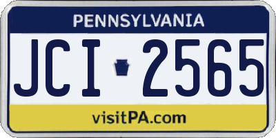 PA license plate JCI2565
