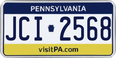 PA license plate JCI2568