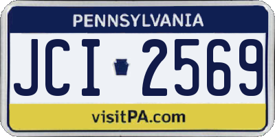 PA license plate JCI2569