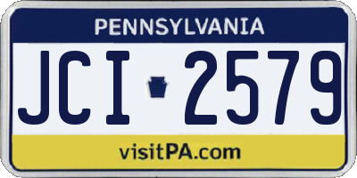 PA license plate JCI2579