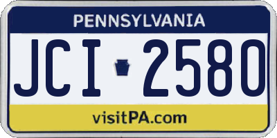 PA license plate JCI2580