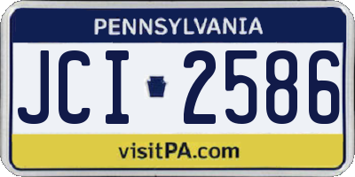 PA license plate JCI2586