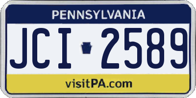 PA license plate JCI2589