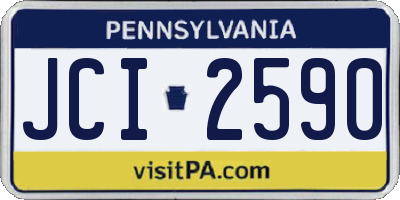 PA license plate JCI2590